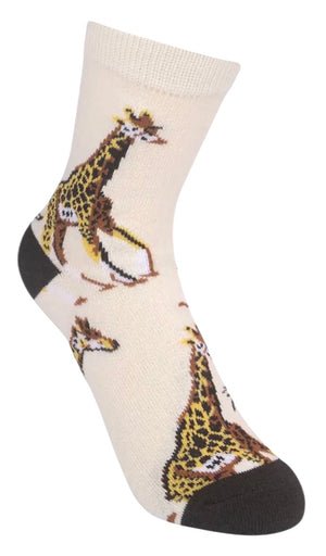 FUNATIC Brand Unisex Kids GIRAFFE Socks Giraffes All Over Kids Age 7-10 - Novelty Socks And Slippers
