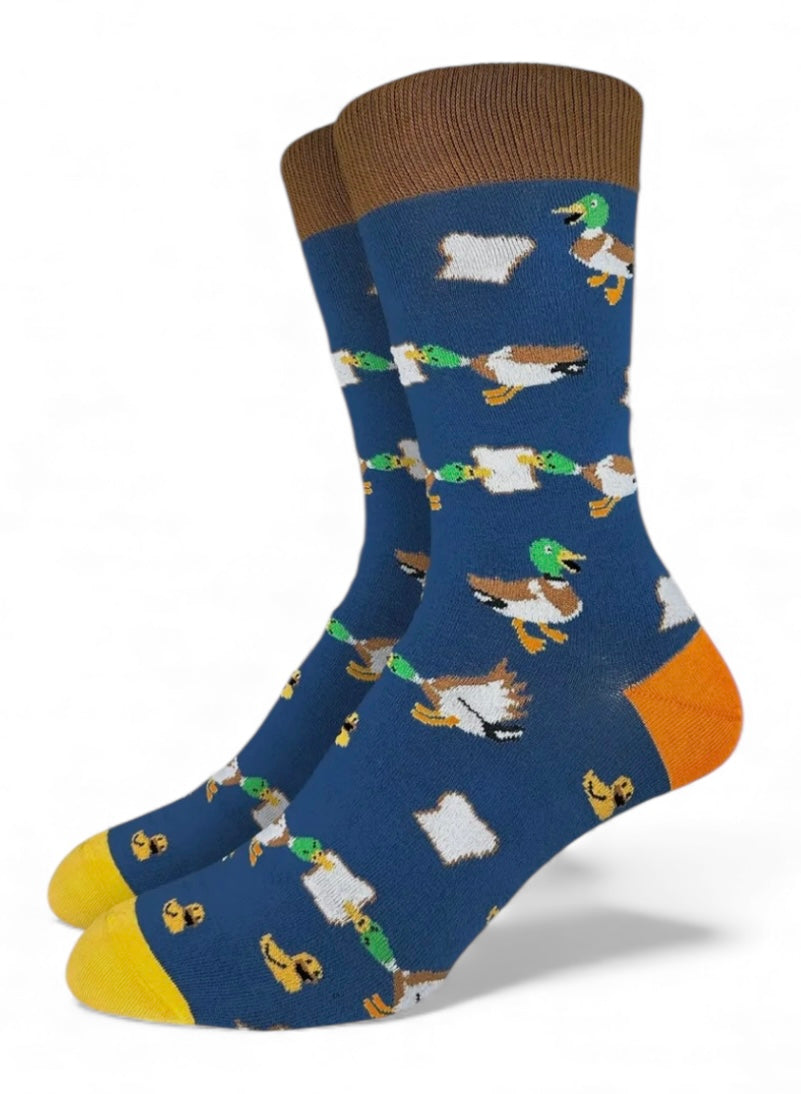 MALLARD DUCKS & BREAD Men's Socks Good Luck Sock Brand - Novelty Socks And Slippers