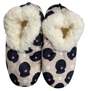BLACK LABRADOODLE Dog Ladies Non-Slip Slippers COMFIES BRAND By E&S Pets - Novelty Socks And Slippers