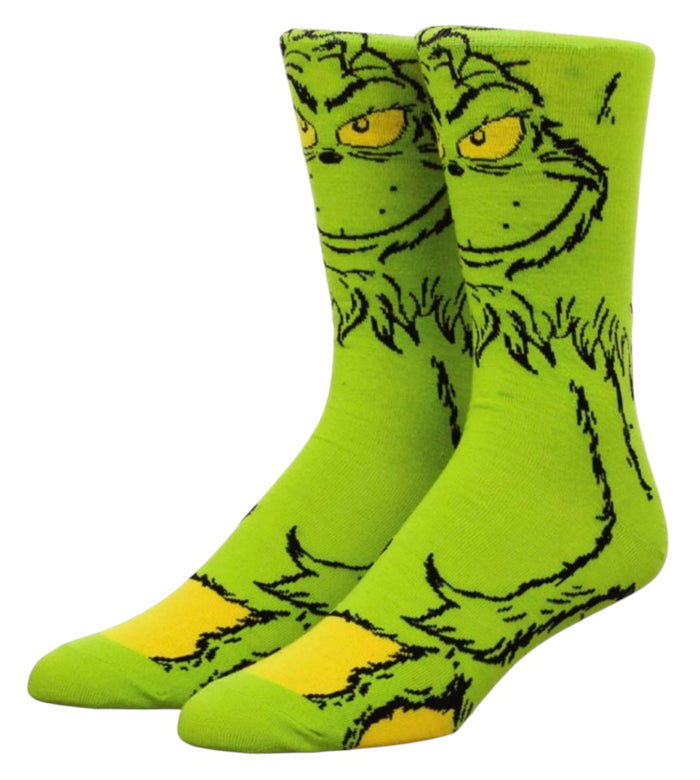 DR. SEUSS’ GRINCH MEN’S CHRISTMAS 360 SOCKS BIOWORLD BRAND