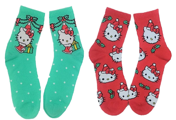 SANRIO HELLO KITTY CHRISMTAS Ladies 2 Pair Of Socks