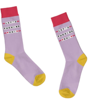 TAYLOR SWIFT FRIENDSHIP BRACELET Unisex Socks ‘LET’S FUCKING GO’ FUNATIC Brand - Novelty Socks for Less