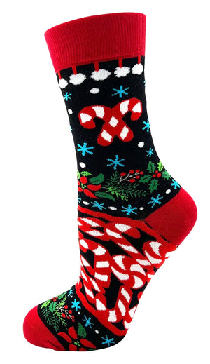 FABDAZ Brand Ladies MIDDLE FINGER CHRISTMAS Socks ‘HAPPY FUCKING HOLIDAYS’ - Novelty Socks And Slippers