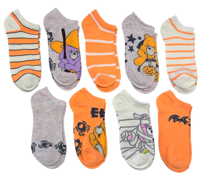 CARE BEARS Ladies 9 Pair Of HALLOWEEN Low Show Socks ‘EEEK’