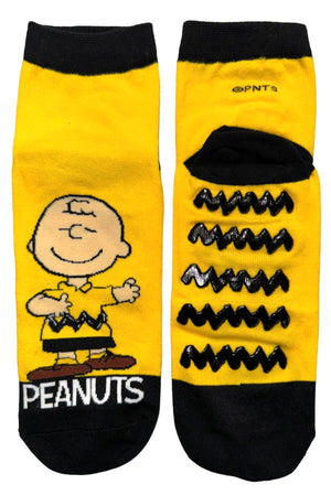 PEANUTS Ladies Gripper Bottom Ankle Socks (CHOOSE PATTERN) - Novelty Socks And Slippers