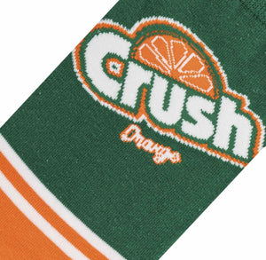 ODD SOX Brand Men’s ORANGE CRUSH SODA Socks - Novelty Socks And Slippers