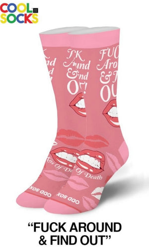 COOL SOCKS Brand Unisex FUCK AROUND & FIND OUT! Socks  Medium Feet