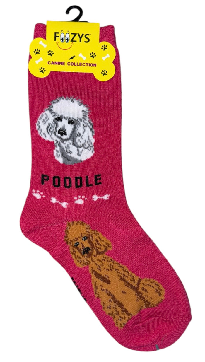 FOOZYS Brand Ladies POODLE Dog Socks