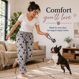 BOSTON TERRIER Dog Adult Unisex PAJAMA BOTTOMS COMFIES Brand By E&S PETS (CHOOSE SIZE)