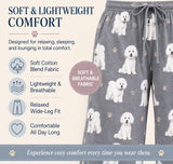 BICHON FRISE Dog Adult Unisex PAJAMA BOTTOMS COMFIES Brand By E&S PETS (CHOOSE SIZE)