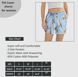 COMFIES Brand LOUNGE PJ SHORTS Ladies YELLOW LAB Dog By E&S PETS - Novelty Socks And Slippers