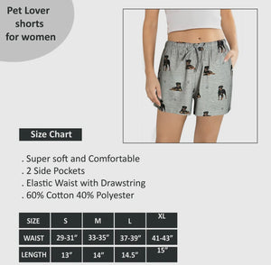 COMFIES LOUNGE PJ SHORTS Ladies ROTTWEILER Dog By E&S PETS - Novelty Socks And Slippers