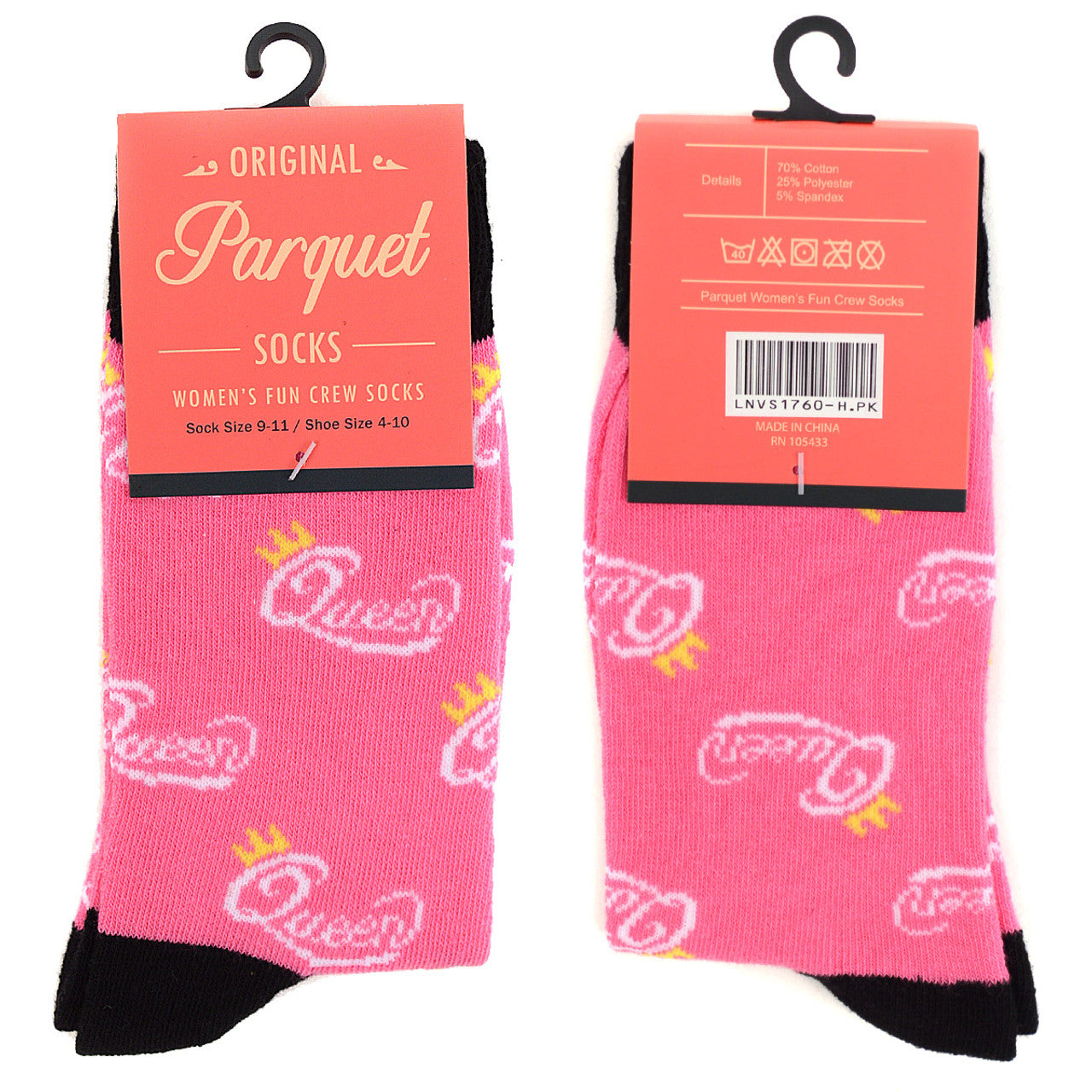 Queen Socks QUEEN Ladies Socks With CROWNS ALL OVER PARQUET BRAND | Novelty Socks ...