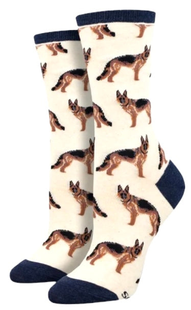 SOCKSMITH Brand Ladies GERMAN SHEPHERD Dog Socks (CHOOSE COLOR)