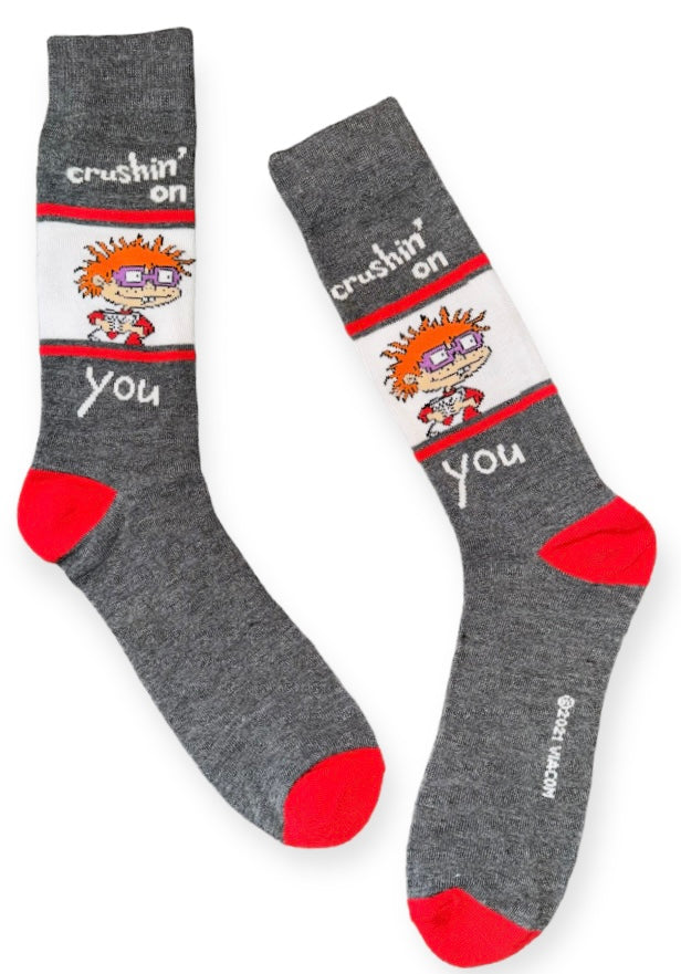 RUGRATS Men’s CHUCKIE VALENTINES DAY Socks ‘CRUSHIN’ ON YOU’