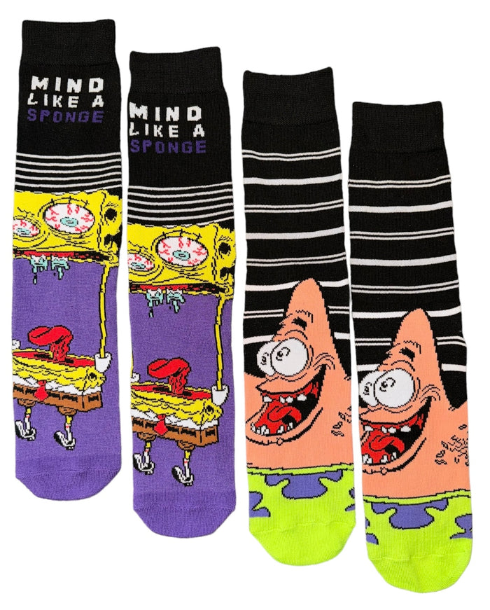 SPONGEBOB SQUAREPANTS Men’s 2 Pair Of Socks ‘MIND LIKE A SPONGE’