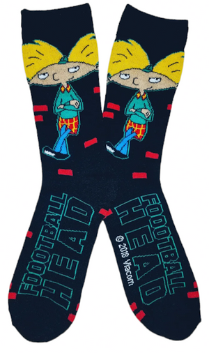 HEY ARNOLD Men’s Socks ‘FOOTBALL HEAD’ NICKELODEON - Novelty Socks And Slippers