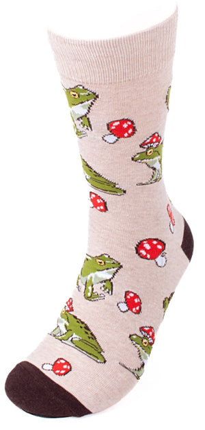 PARQUET Brand Men’s FROGS & MUSHROOMS Socks - Novelty Socks for Less