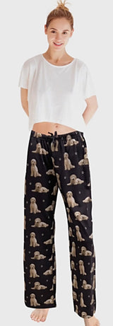 COMFIES Unisex GOLDENDOODLE Pajama Bottoms E&S PETS (CHOOSE SIZE) - Novelty Socks for Less