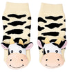 BOOGIE TOES Unisex Baby COW RATTLE GRIPPER BOTTOM SOCKS - Novelty Socks for Less