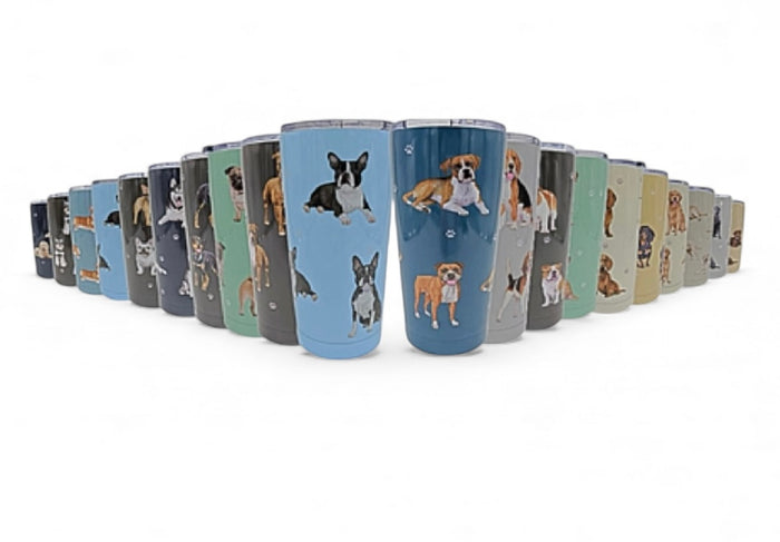 Dog & Cat Stainless Steel Ultimate 20 Oz. Hot & Cold Travel Mug Tumbler By E&S Pets (Choose From 40+ BREEDS)