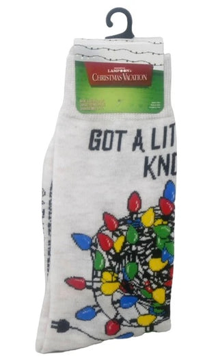 NATIONAL LAMPOONS CHRISTMAS VACATION Men’s Socks ‘GOT A LITTLE KNOT HERE’