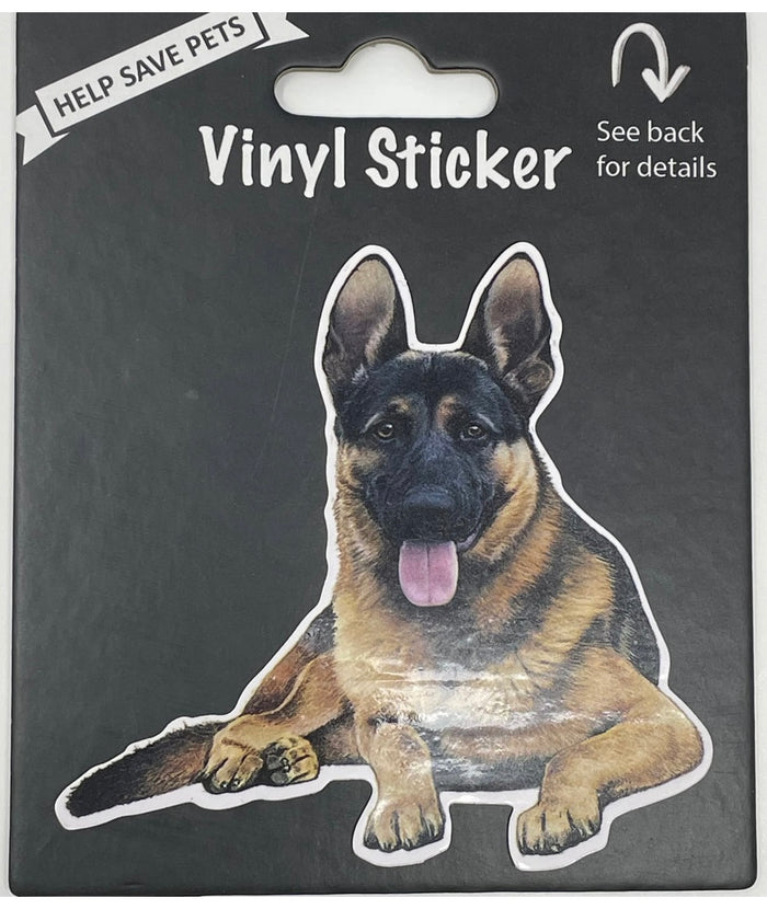 GERMAN SHEPHERD Dog Vinyl Sticker By E&S Pets