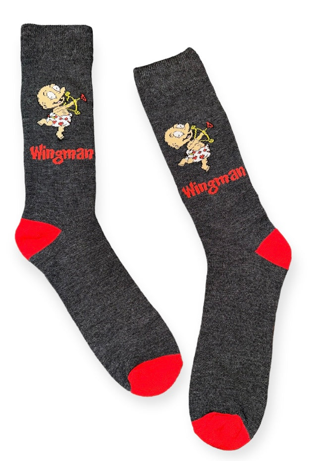 RUGRATS Men's TOMMY PICKLES VALENTINES DAY Socks 'WINGMAN'