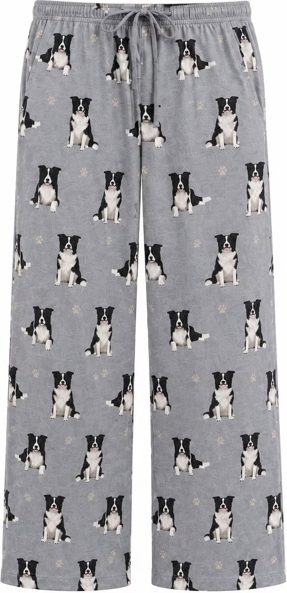 BORDER COLLIE Dog Adult Unisex PAJAMA BOTTOMS COMFIES Brand By E&S PETS (CHOOSE SIZE)