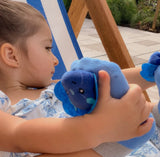 BOOGIE TOES Baby Unisex BLUE TRICERATOPS DINOSAUR Rattle Gripper Bottom Socks By Piero Liventi - Novelty Socks And Slippers
