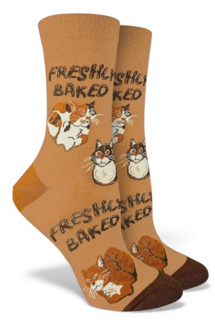 CAT LOAF Ladies Freshly Baked Socks Good Luck Sock Brand - Novelty Socks And Slippers