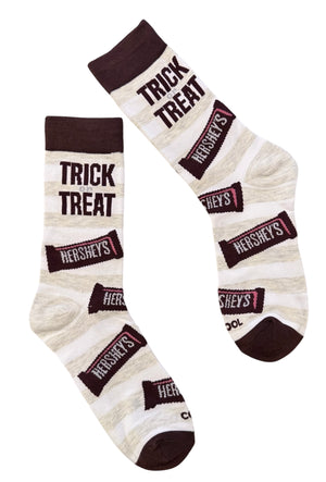 HERSHEY’S CHOCOLATE CANDY BAR MEN’S SOCKS 'TRICK OR TREAT' COOL SOCKS BRAND - Novelty Socks And Slippers