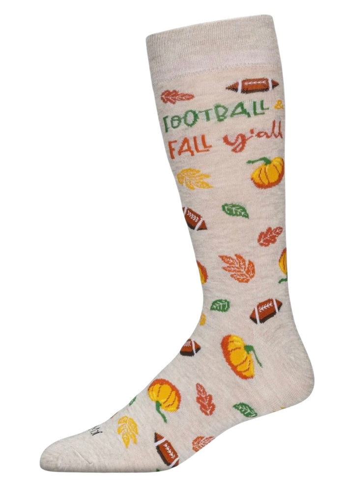 FOOTBALL & FALL Y’ALL Men’s Harvest Socks MeMoi Brand