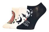 DISNEY Nightmare Before Christmas Ladies 3 Pair Of No Show Liner Socks JACK & SALLY