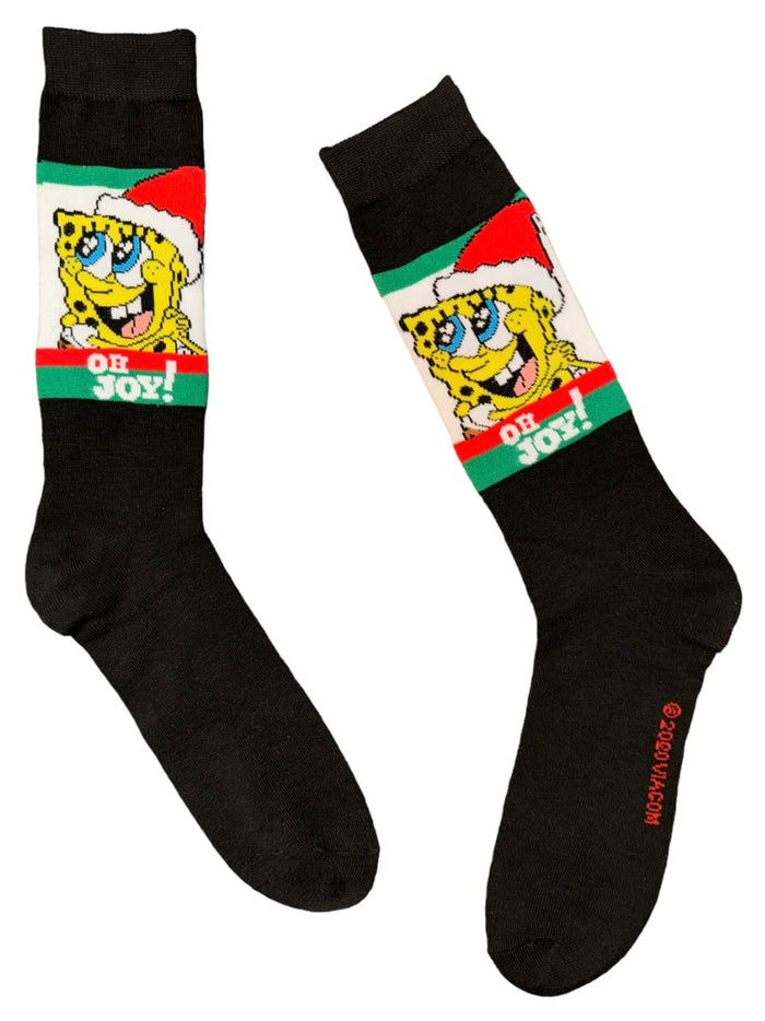 SPONGEBOB SQUAREPANTS Men’s CHRISTMAS Socks ‘OH JOY’