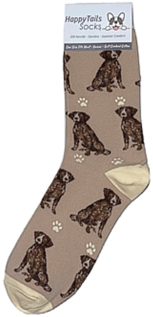 GERMAN SHORTHAIRED POINTER Dog Unisex Socks CHOOSE SOCK DADDY, HAPPY TAILS, LIFE IS BETTER - Novelty Socks for Less