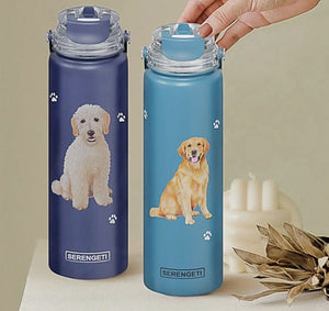 GOLDEN RETRIEVER Dog Stainless Steel 24 Oz. Water Bottle SERENGETI Brand By E&S Pets - Novelty Socks for Less