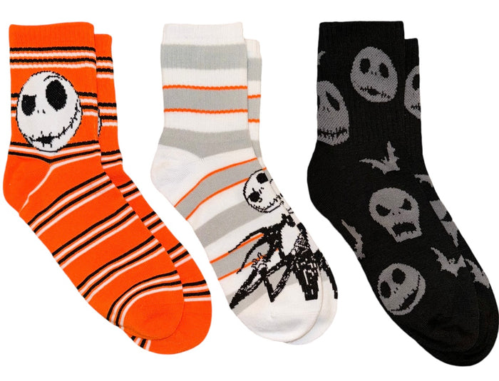 DISNEY NIGHTMARE BEFORE CHRISTMAS Ladies 3 Pair Of HALLOWEEN Socks