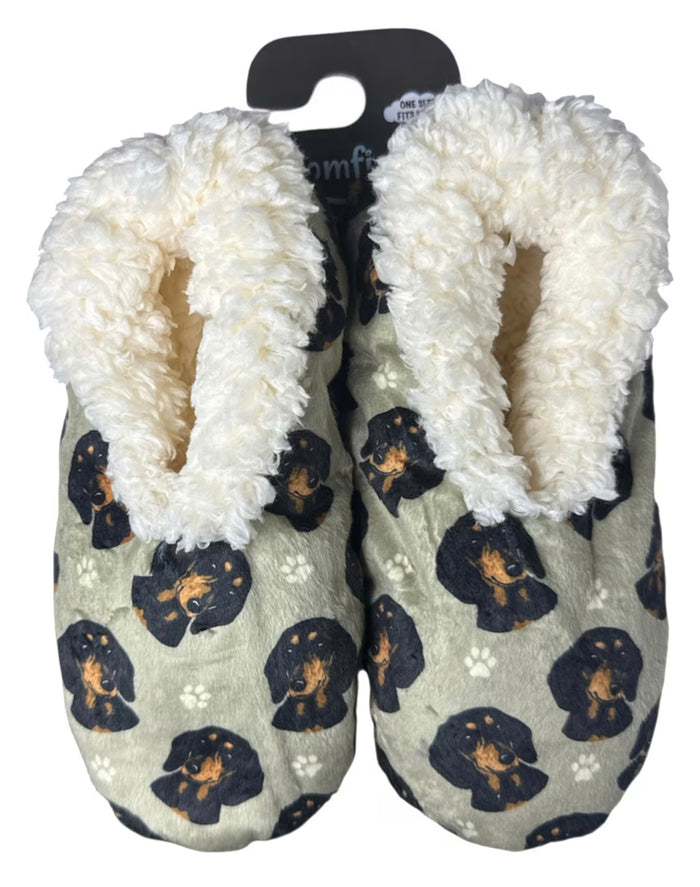 BLACK DACHSHUND Dog Ladies Non-Slip Slippers COMFIES BRAND By E&S Pets