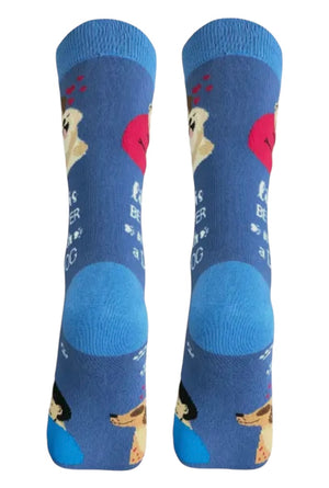 LIFE IS BETTER Brand Unisex LIFE IS BETTER WITH A DOG Socks By E&S Pets