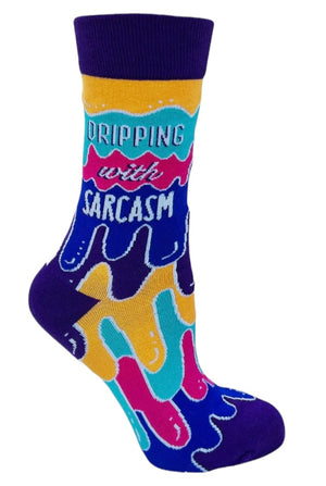 FABDAZ Brand Ladies DRIPPING WITH SARCASM Socks - Novelty Socks And Slippers