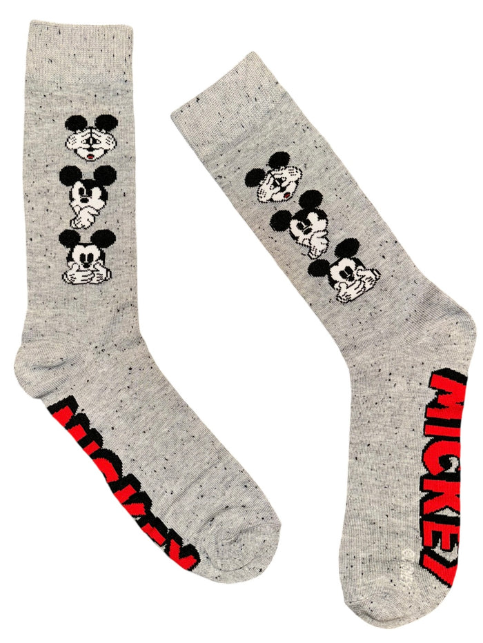 Disney Men's MICKEY MOUSE Socks MICKEY'S FACIAL EXPRESSIONS