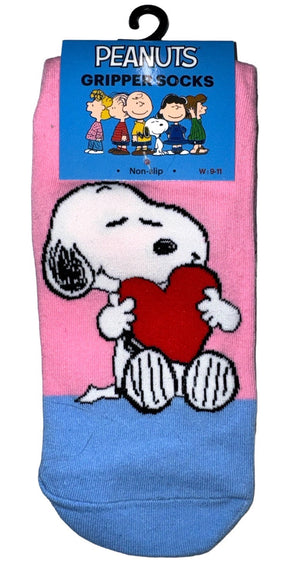 PEANUTS Ladies Gripper Bottom Ankle Socks (CHOOSE PATTERN) - Novelty Socks And Slippers