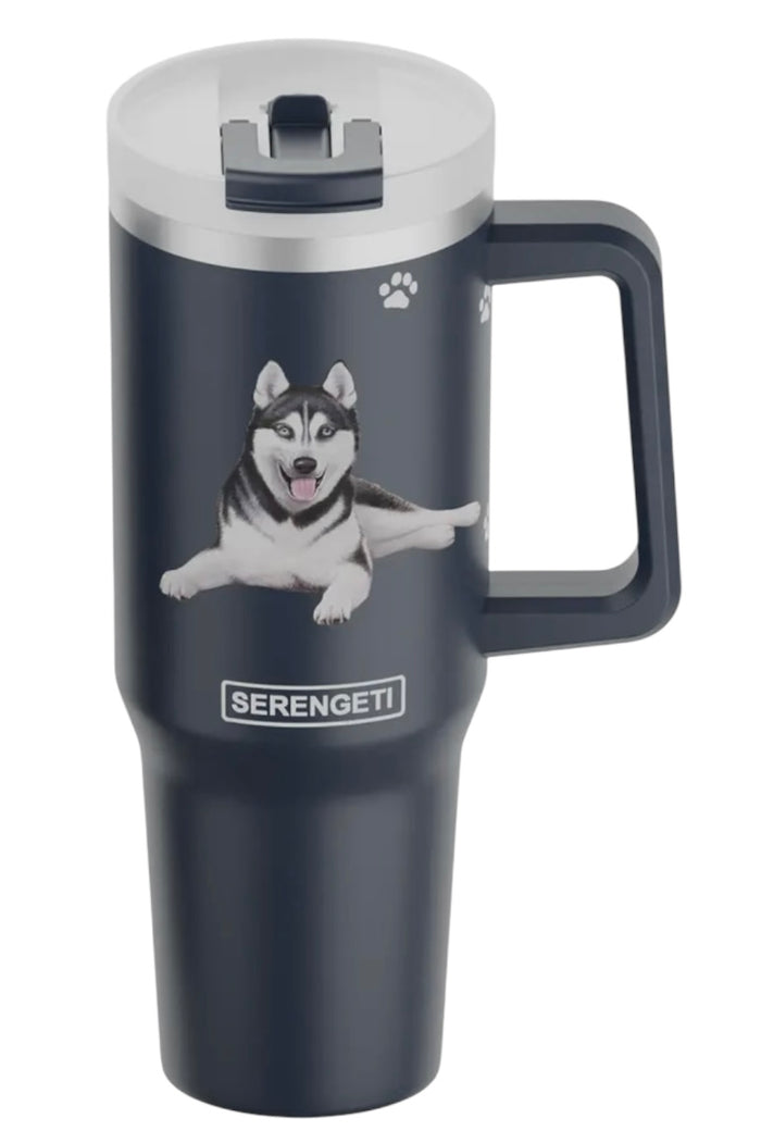SIBERIAN HUSKY DOG 40 Oz. Stainless Steel Ultimate Hot & Cold Tumbler