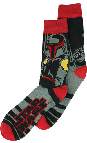 STAR WARS Men’s 2 Pair Of BOBA FETT Socks With HELMET