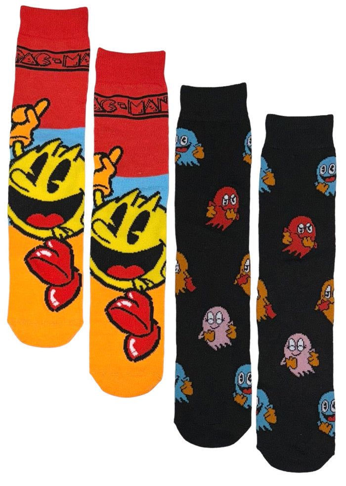 PAC-MAN Video Game Men’s 2 Pair of Socks With GHOSTS