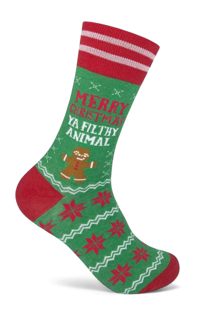 MERRY CHRISTMAS YA FILTHY ANIMAL Adult Unisex Socks FUNATIC BRAND