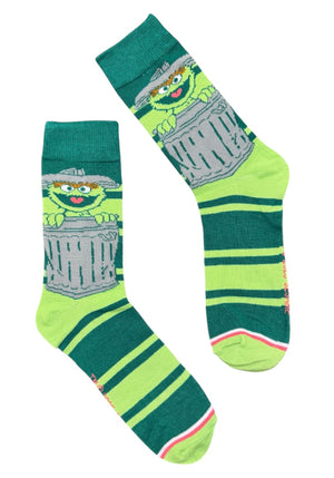 SESAME STREET Men’s OSCAR THE GROUCH Socks (Choose Style) BIOWORLD Brand - Novelty Socks And Slippers