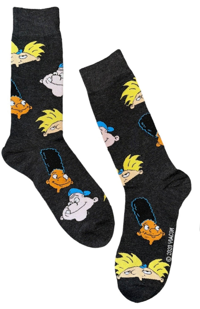 HEY ARNOLD Mens Socks GERALD JOHANNSEN & HAROLD BERMAN (CHOOSE COLOR)