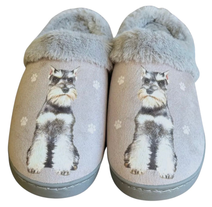 SNUGGS Memory Foam SCHNAUZER Dog Non Slip Slippers By E&S Pets (Choose Size)